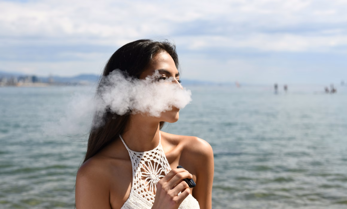 Woman vaping hypnotherapy